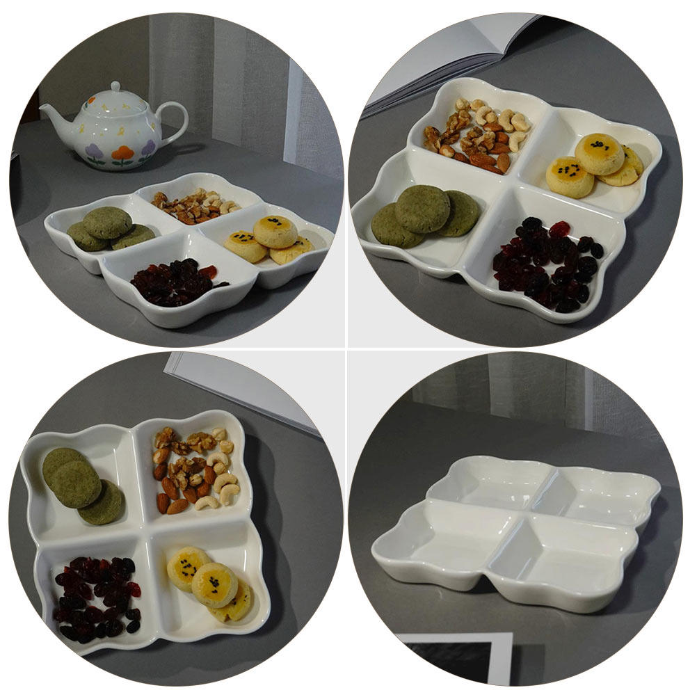 4-Compartment Ceramic Snack Di - Food In Japanese Snacks ulasan dan harga