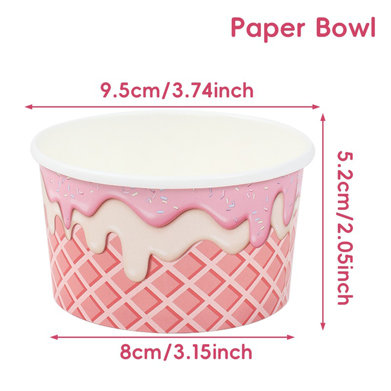 5-50pcs/Pack Paper Ice Cream C - Food Snacks For Kids Party ulasan dan harga