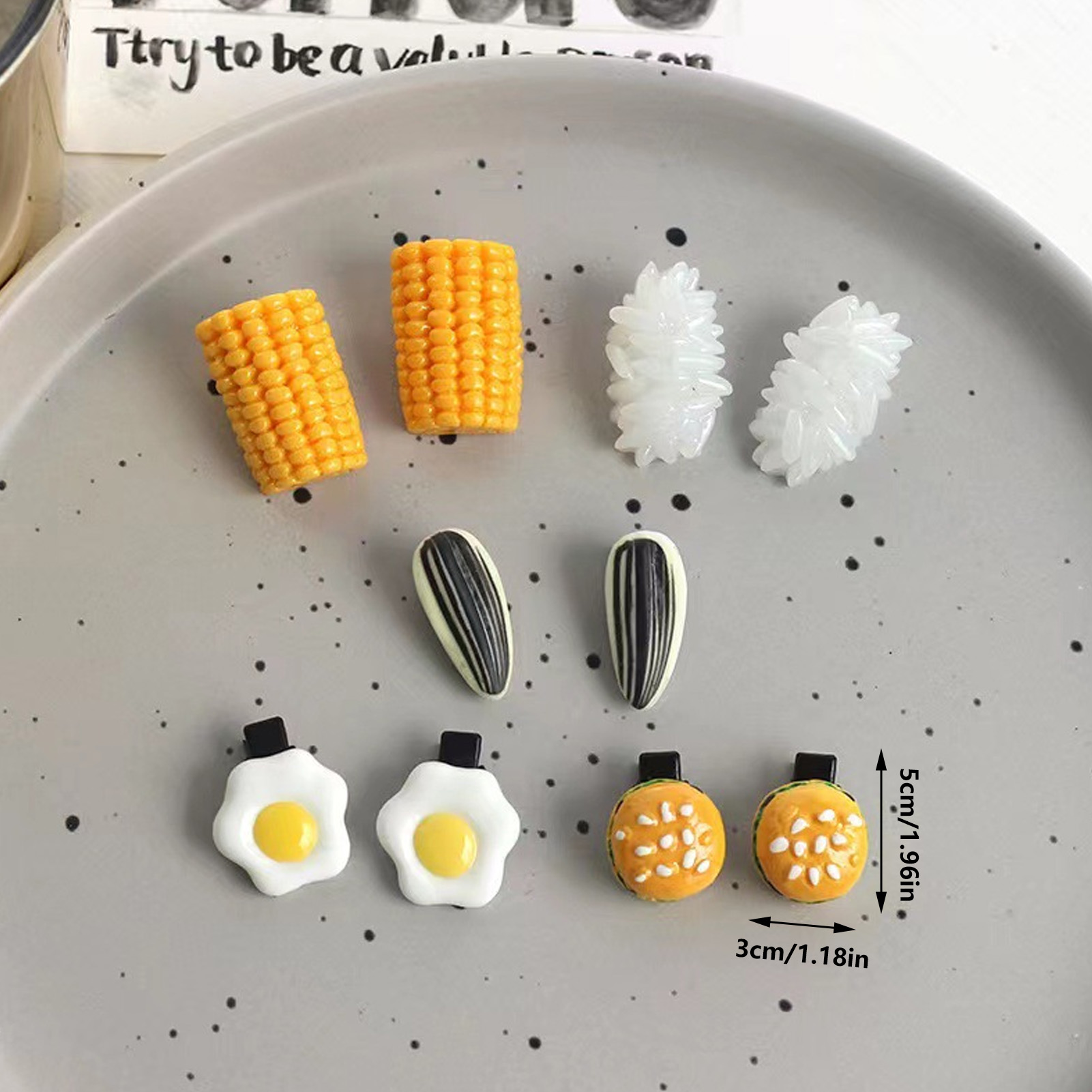 Mini Food Hair Clips Set Reali - Food Snacks For Kids Party ulasan dan harga