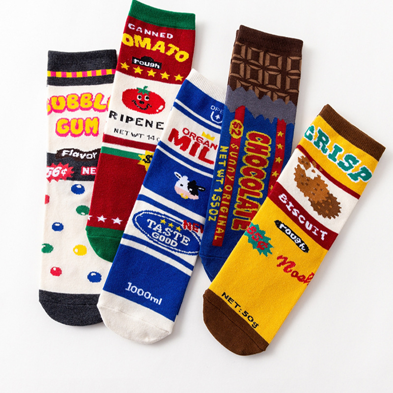 1 Pair Fashion Women Sock Funn - Food In Japanese Snacks ulasan dan harga