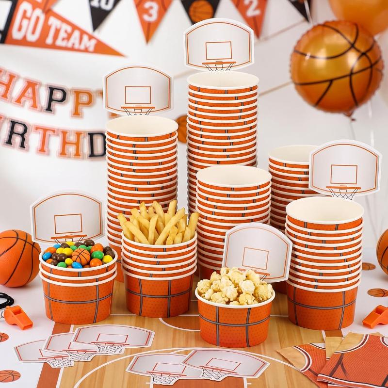 6 PCS Basketball Snack Bowls F - Food Snacks For Kids Party ulasan dan harga