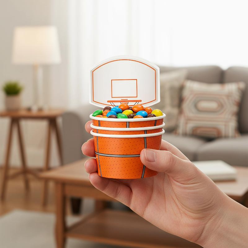 6 PCS Basketball Snack Bowls F - Food Snacks For Kids Party ulasan dan harga