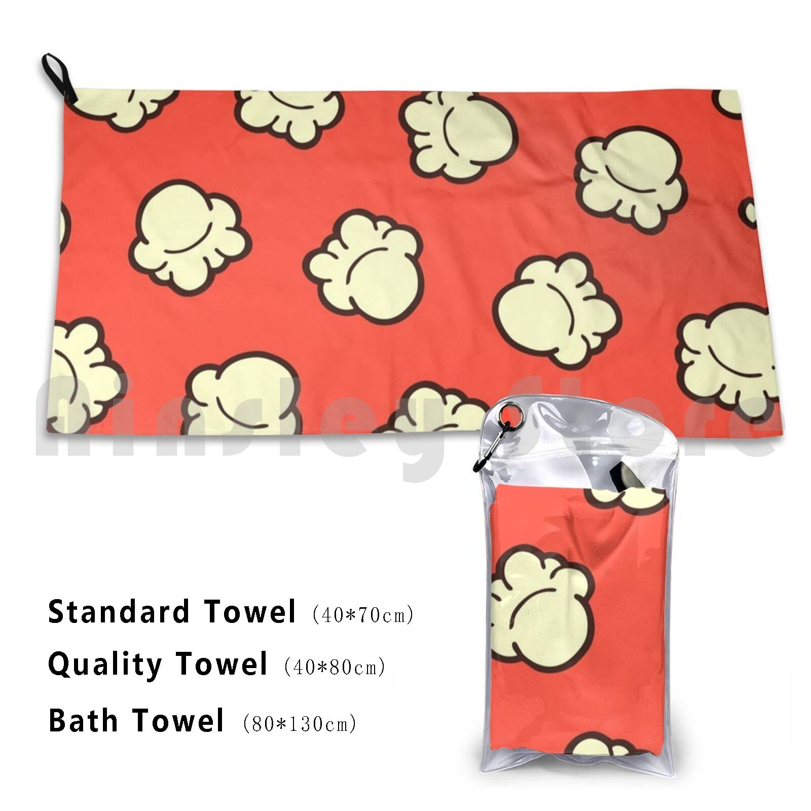 Popcorn Pattern Beach Towel Qu - Foody Snacks ulasan dan harga