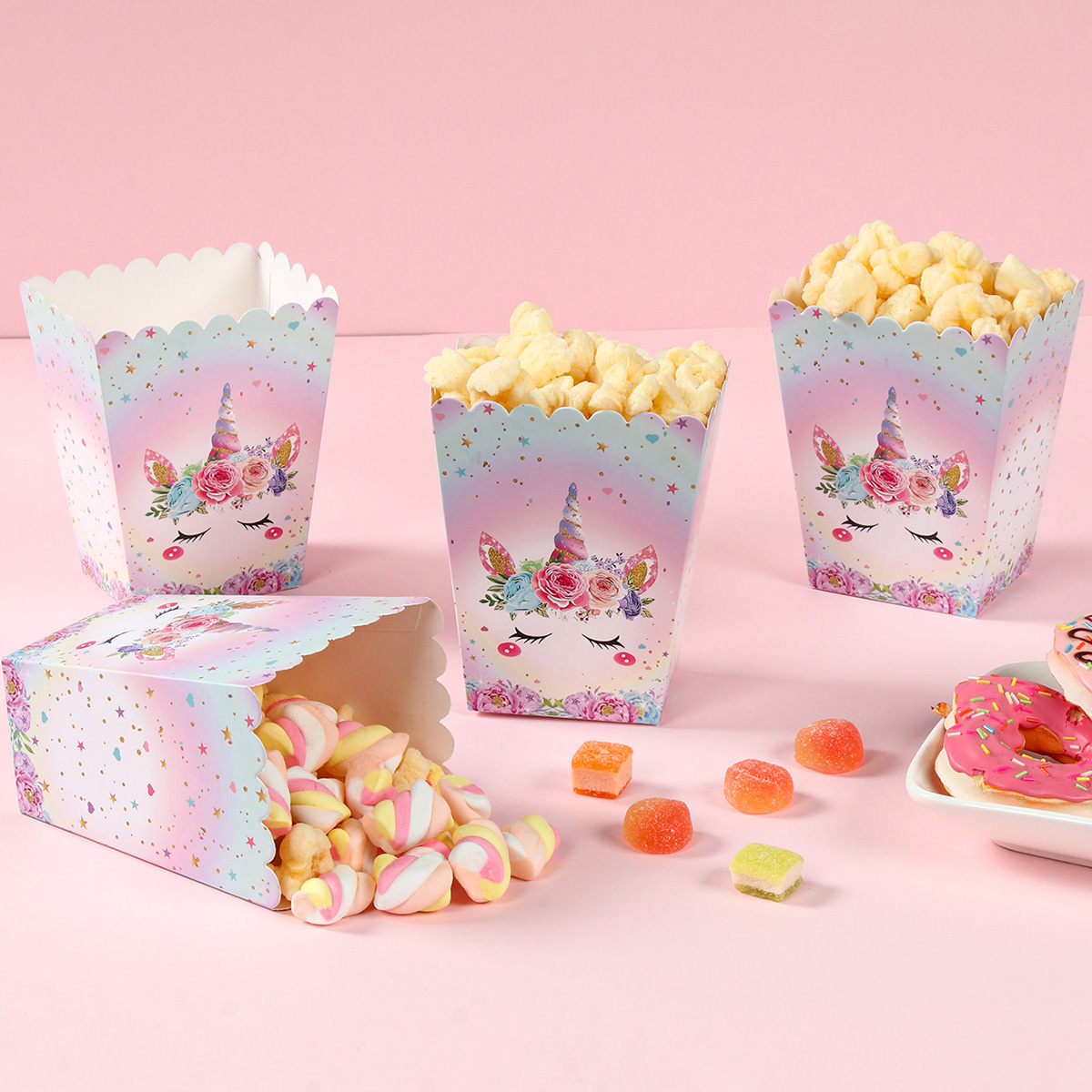 8pcs Paper Candy Cartons Popco - Food Snacks For Kids Party ulasan dan harga