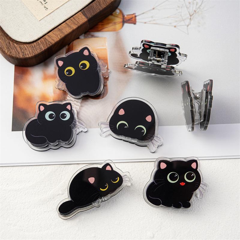 7Pcs Cute Black Cat Bag Clips  - Food Snacks That Are Black ulasan dan harga