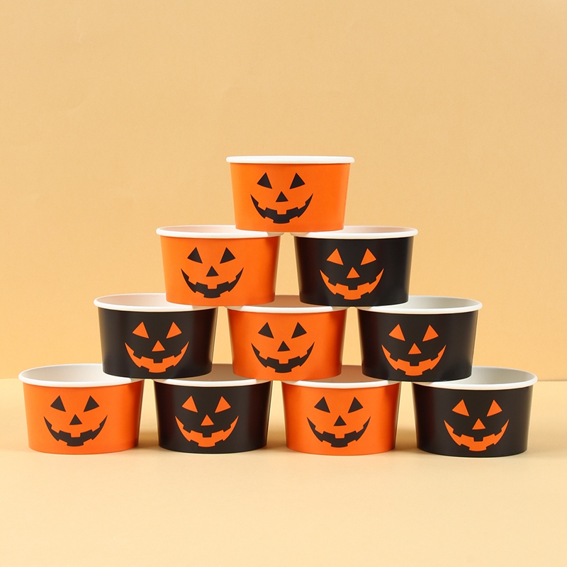 10/30/50Pcs Halloween Paper Bo - Food Snacks That Are Black ulasan dan harga