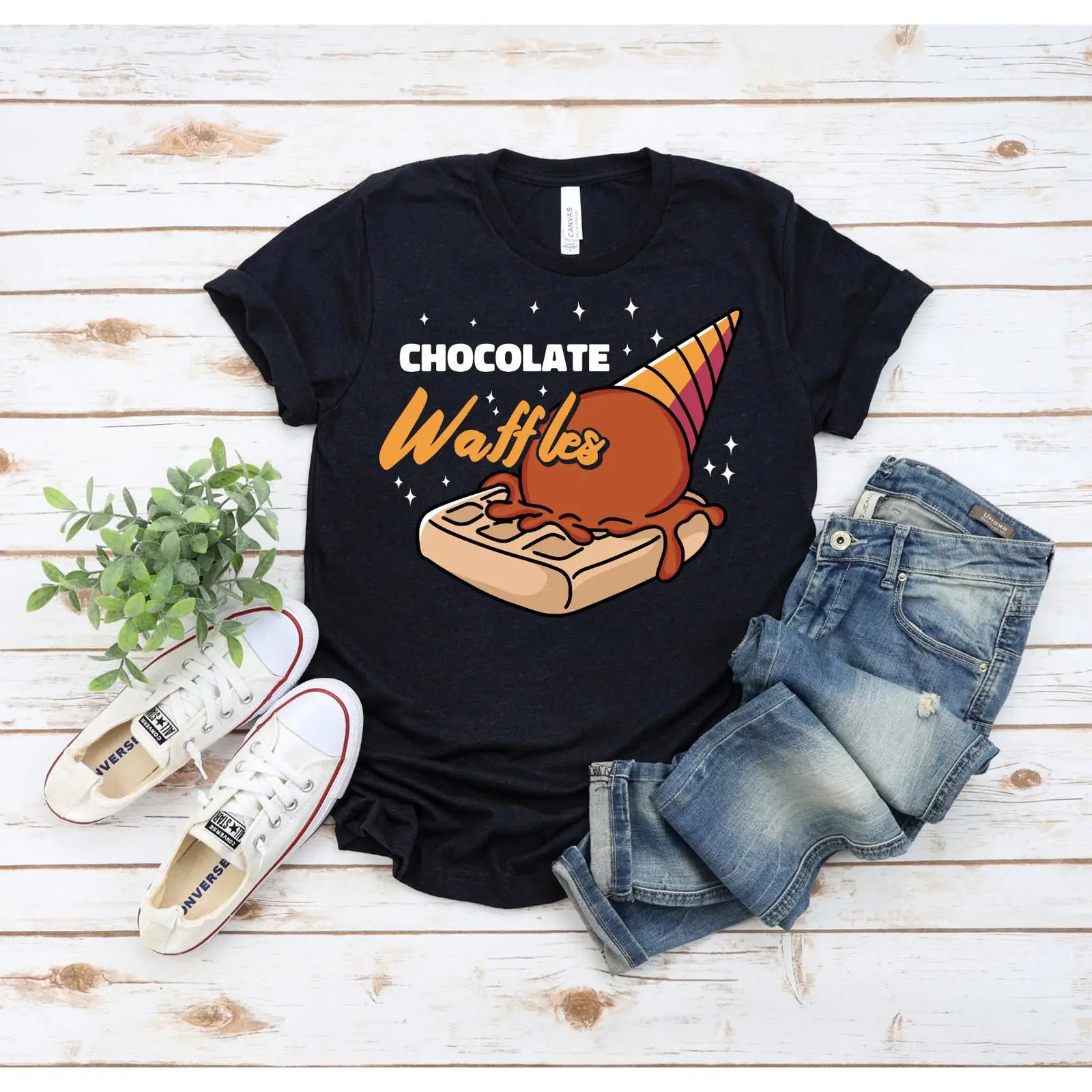 Waffles And Chocolate Ice Crea - Foody Snacks ulasan dan harga