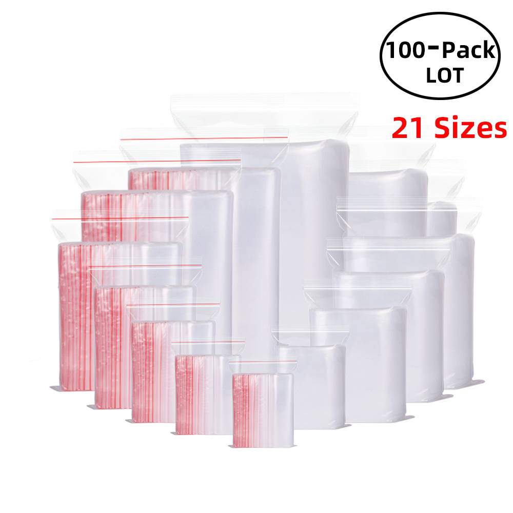 100PCS/Pack Resealable Zip Loc - Food Z ulasan dan harga