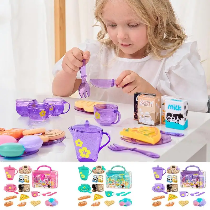 Toy Tea Set For Little Girls T - Food Snacks For Kids Party ulasan dan harga