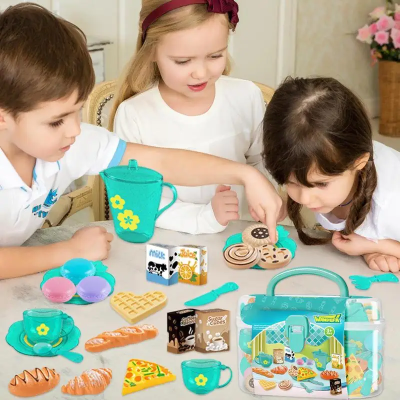 Toy Tea Set For Little Girls T - Food Snacks For Kids Party ulasan dan harga