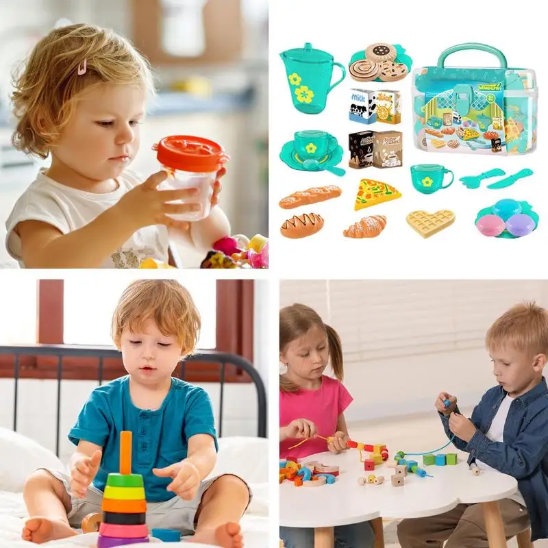 Toy Tea Set For Little Girls T - Food Snacks For Kids Party ulasan dan harga