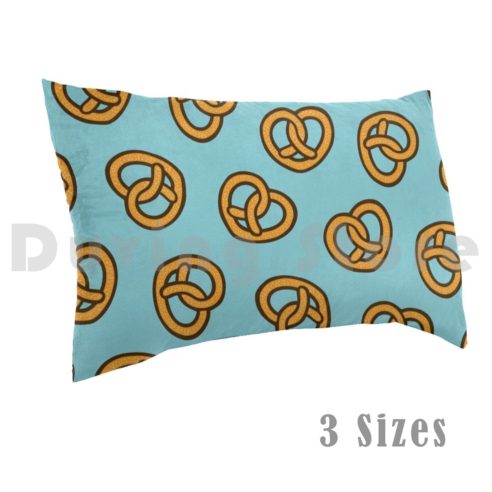 I Heart Pretzels Pattern Pillo - Foody Snacks ulasan dan harga