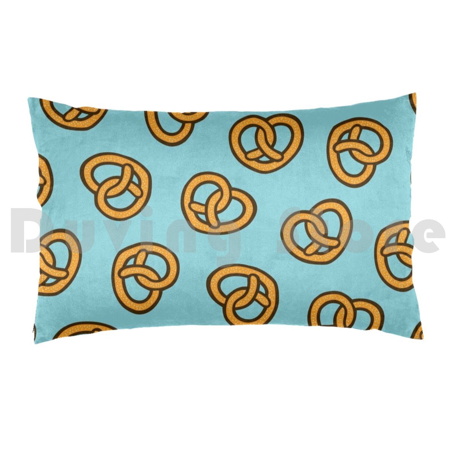 I Heart Pretzels Pattern Pillo - Foody Snacks ulasan dan harga