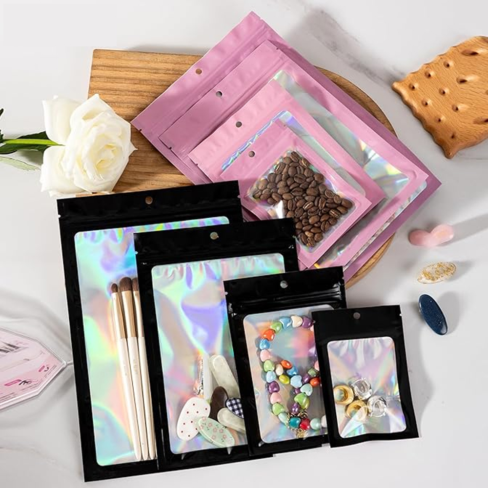 10-1000Pcs Holographic Ziplock - Food Z ulasan dan harga