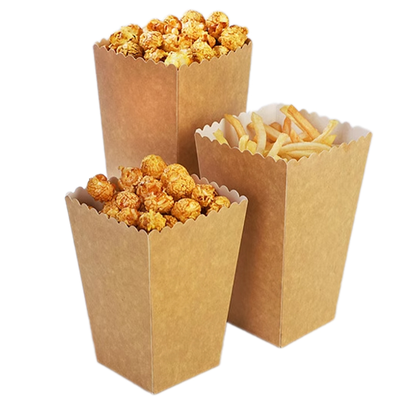 24pcs/lot Kraft Paper Popcorn  - Food Snacks For Kids Party ulasan dan harga