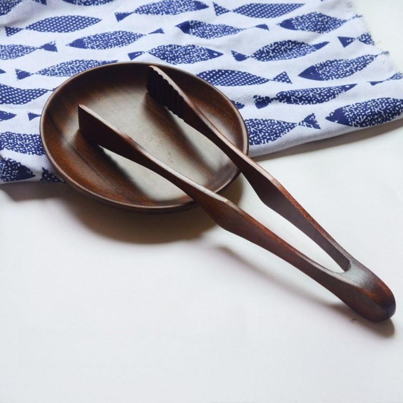 Natural Wood Food Serving Tong - Food In Japanese Snacks ulasan dan harga