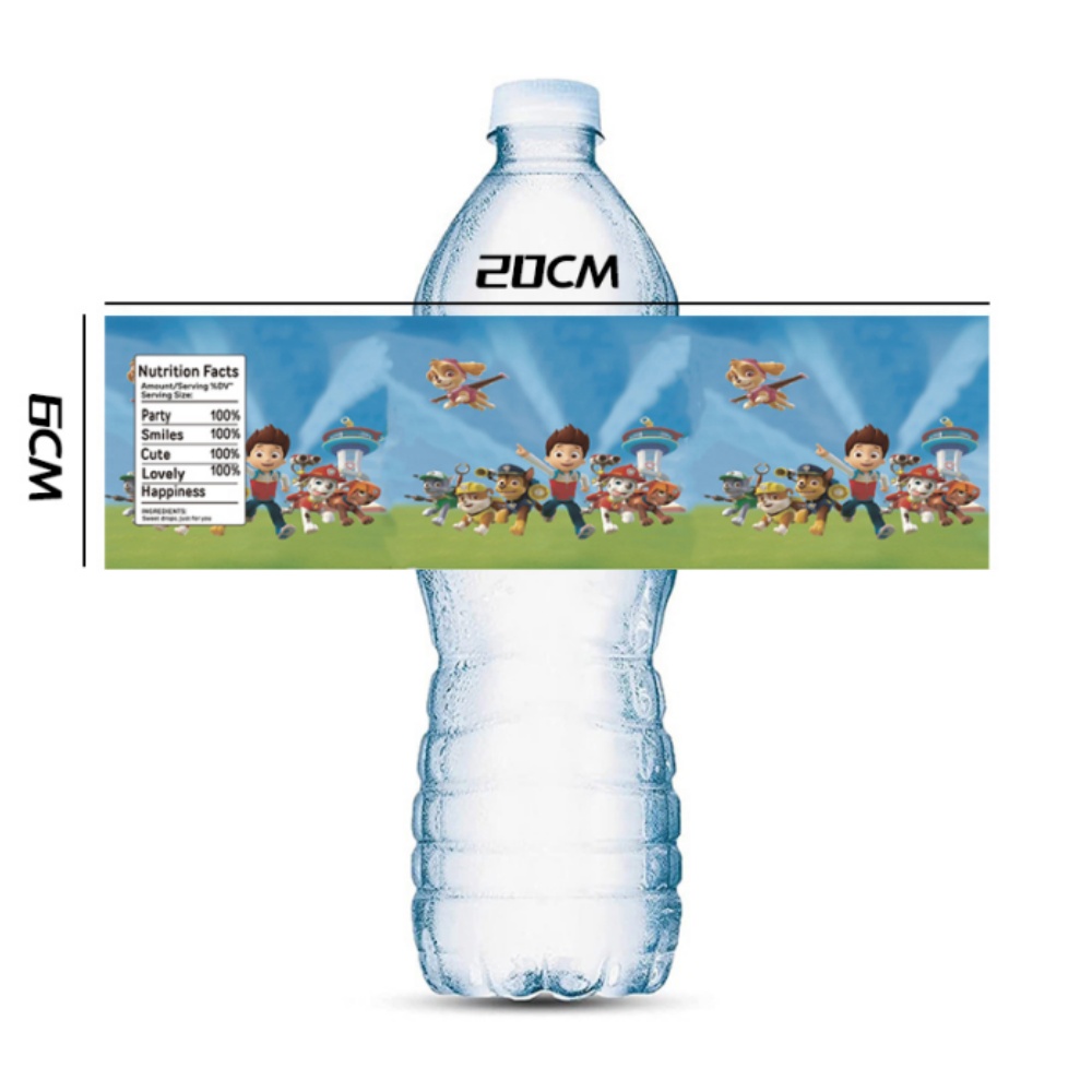 Paw Patrol Water Bottle Labels - Candy Sour Strip ulasan dan harga